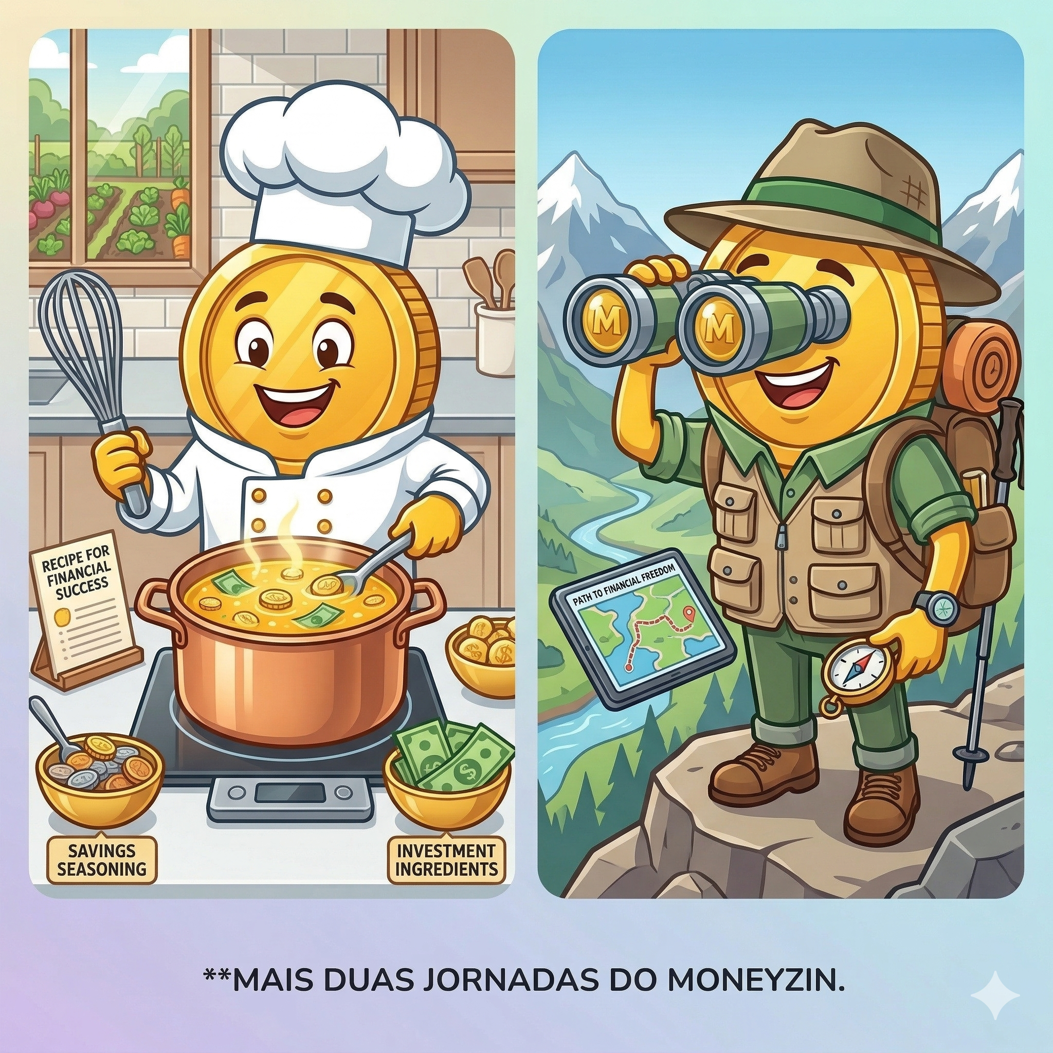 Criativo do Moneyzin com histórias e cenários do personagem