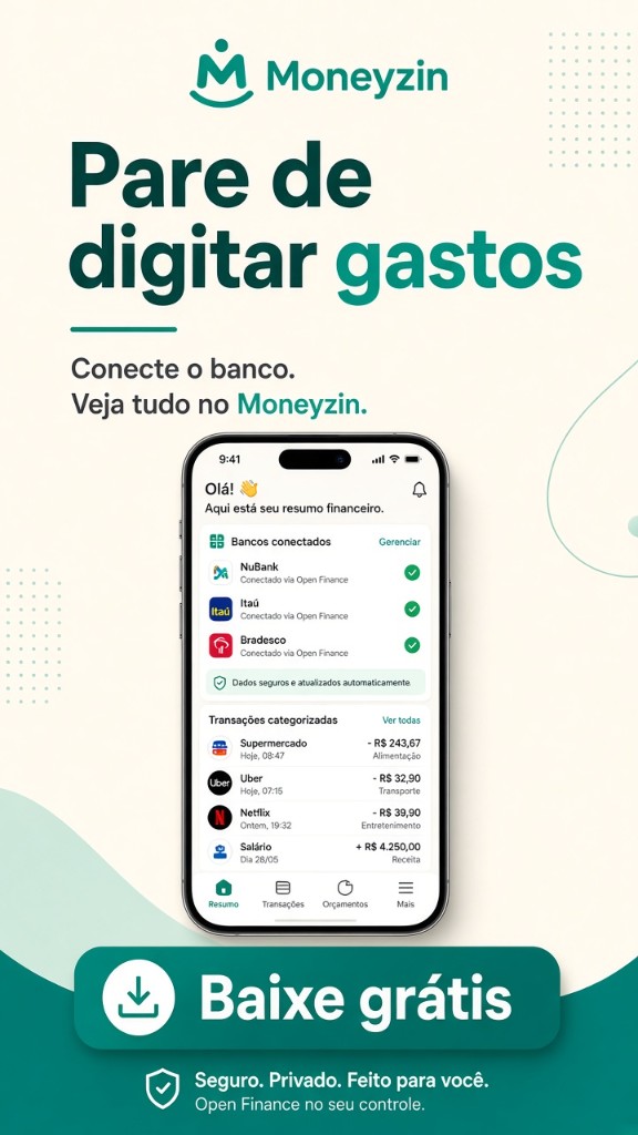 Story Moneyzin: pare de digitar gastos
